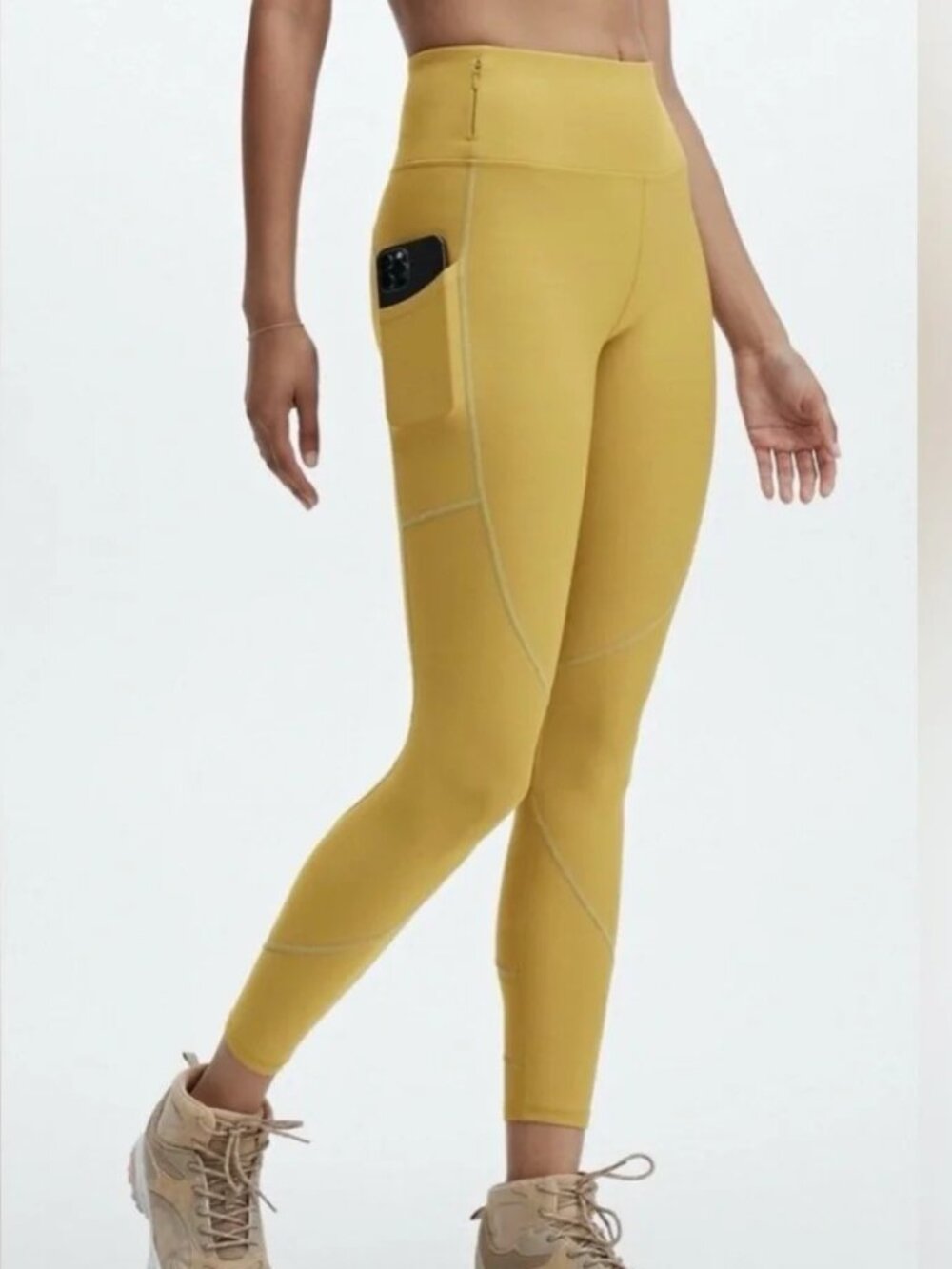 Fabletics Mustard Yellow High-Waist Leggings